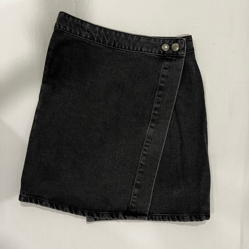 ASOS Black Wrap Mini Skirt Casual